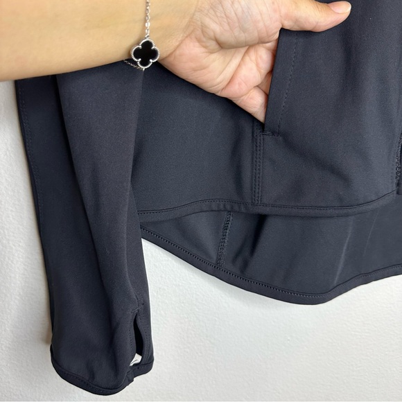 NWT Yogalicious Women’s Full Zip Stretch Thumbholes Black Athletic Jacket Size L - Picture 3 of 9